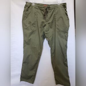 St. Johns Bay Mens Stretch Pants XXL Olive Green